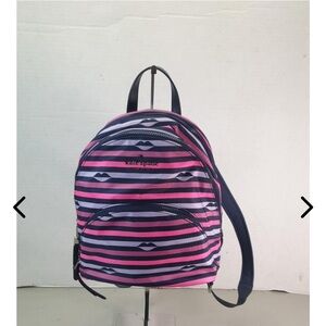Kate Spade Pink and Blue Striped Backpack